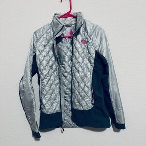 The North Face Silver and Black Jacket